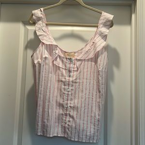 Sezane Pink & White striped Tank top - Size 42 NWT